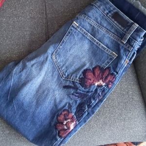 Abercrombie embroidered girlfriend jeans